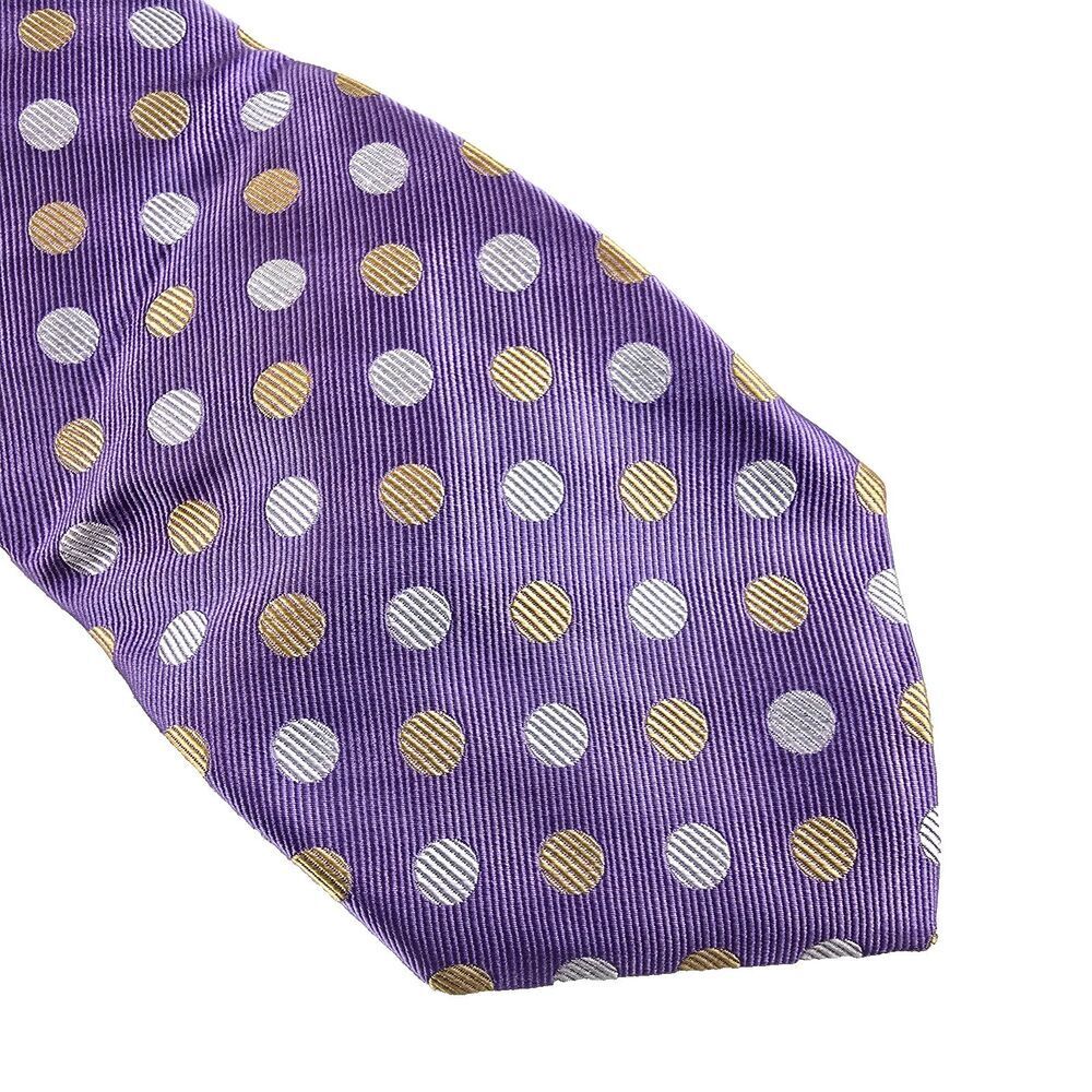 Robert Talbott Mens Purple Silk Polka Dot Tie Made in USA Modern Classic Fords